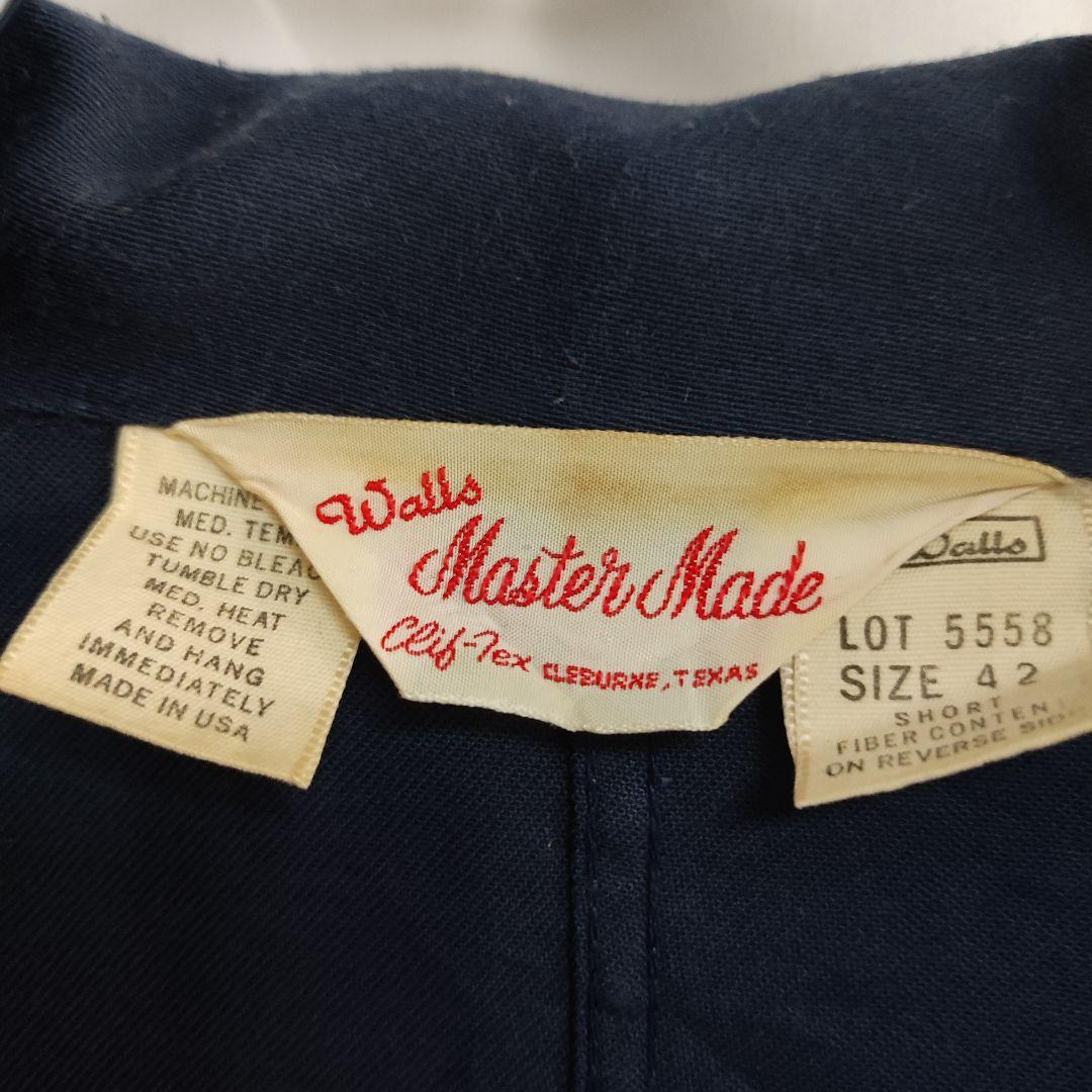 WallsMasterMade ビンテージ つなぎ 古着 作業着 紺