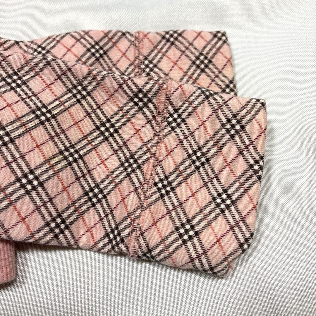 【美品】バーバリーブルーレーベル　ジップアップブルゾン　ノバチェック　ピンク　M BURBERRY バーバリー ピンク ノバチェック ジップアップ ブル