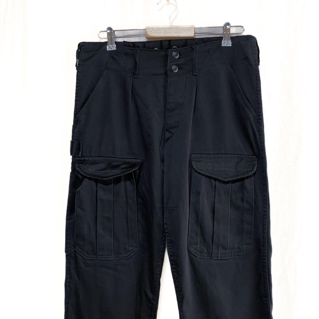 ポーランド軍 実用 両面ポケット フィールドパンツ W34 ブラック ユーロ
