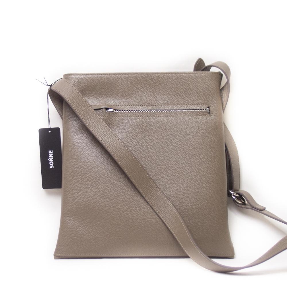 新品 SONNE バッグ レザーショルダーバッグ CLAUDIO グレージュ