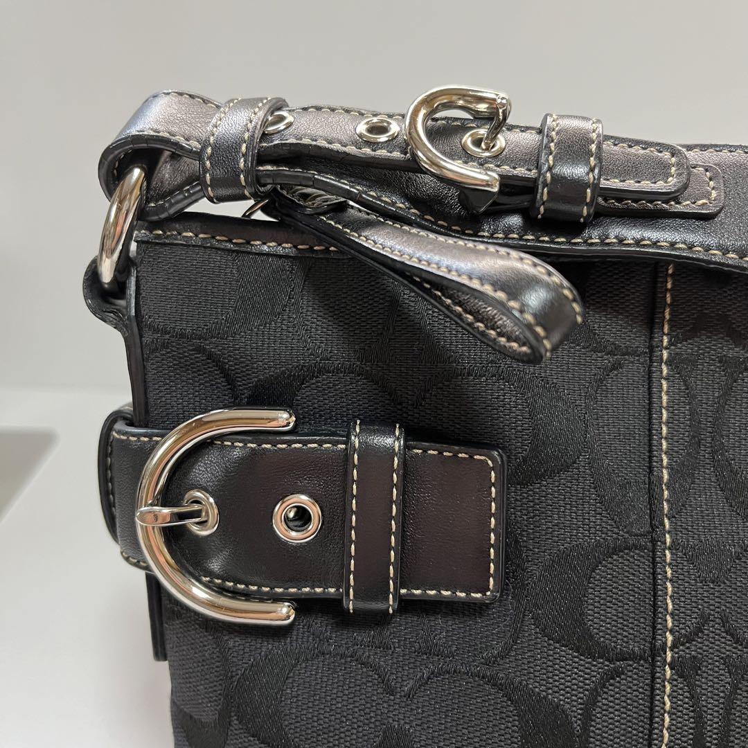 ✨️極美品✨COACH コーチ ハンドバッグ ソーホー シグネチャー ブラック COACH】美品コーチ ソーホー ショルダーバッグ ミニシグネチャー