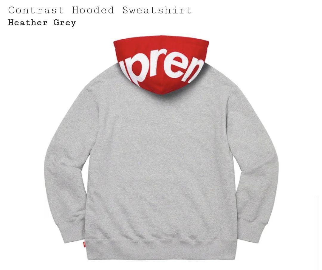 新品得価 Supreme Contrast Hooded Sweatshirt Lサイズ imOb0-m70326754841 低価HOT