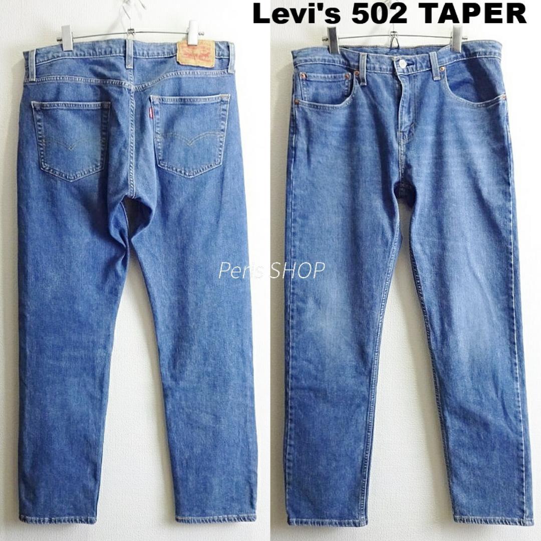 リーバイス　502　W89cm　レギュラーテーパーデニム　ストレッチ　明青