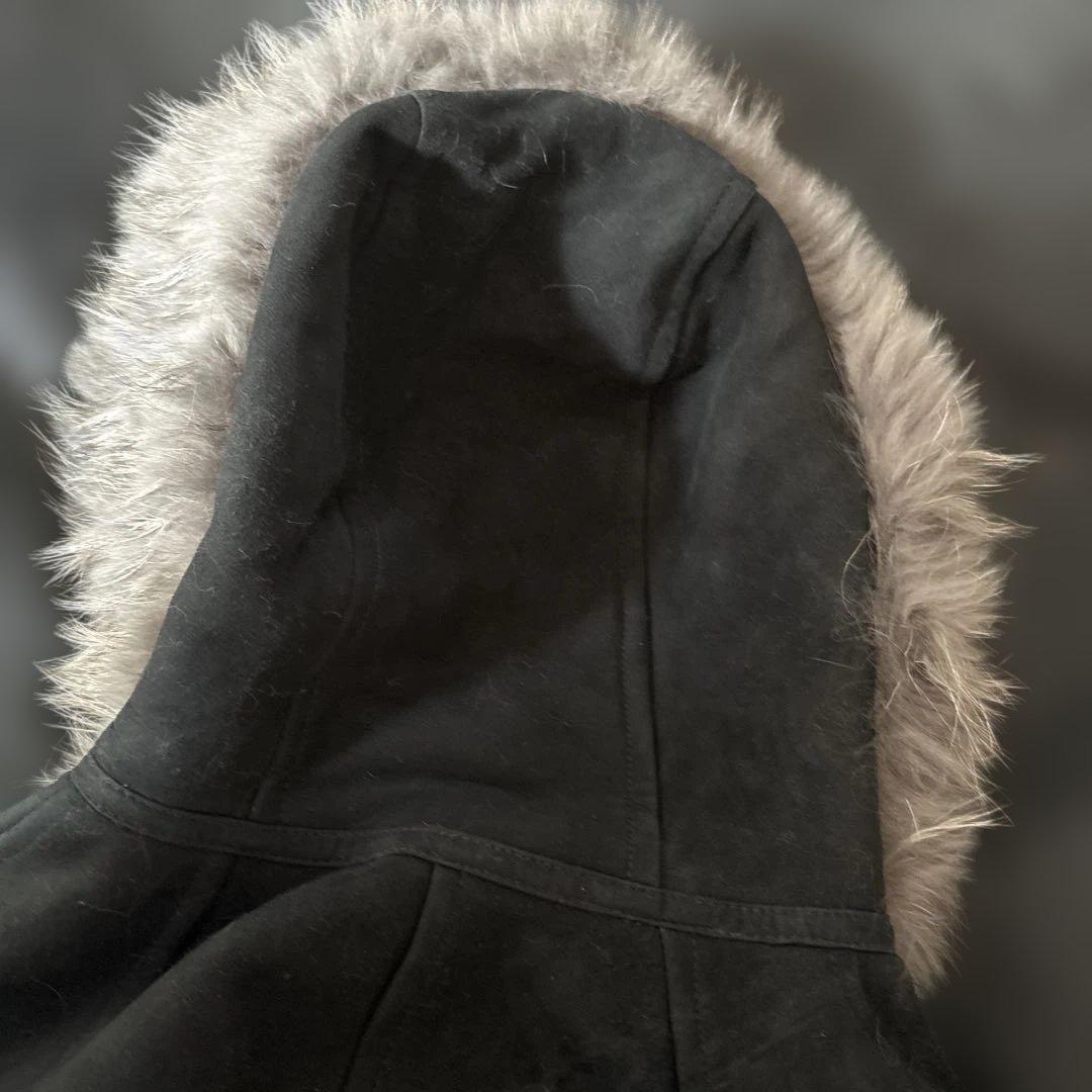 Diagram ブラックムートンコート ファー付き　サイズ36