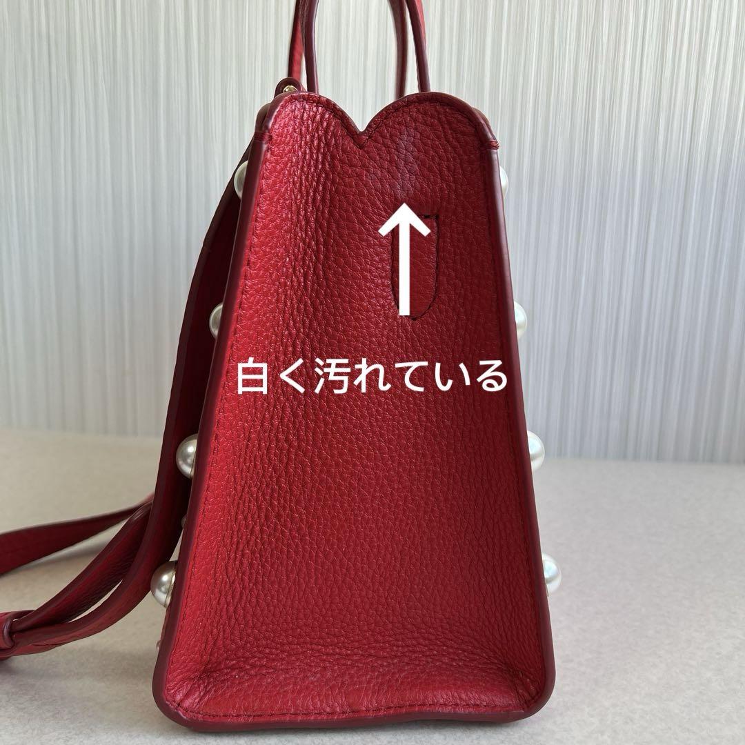 【再入荷！】 spade kate 美品 NEWYORK 赤色 ハンドバッグ 2way バッグ