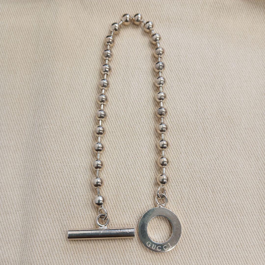 美品☆GUCCI グッチ ボールチェーン バングル ブレスレット シルバー925