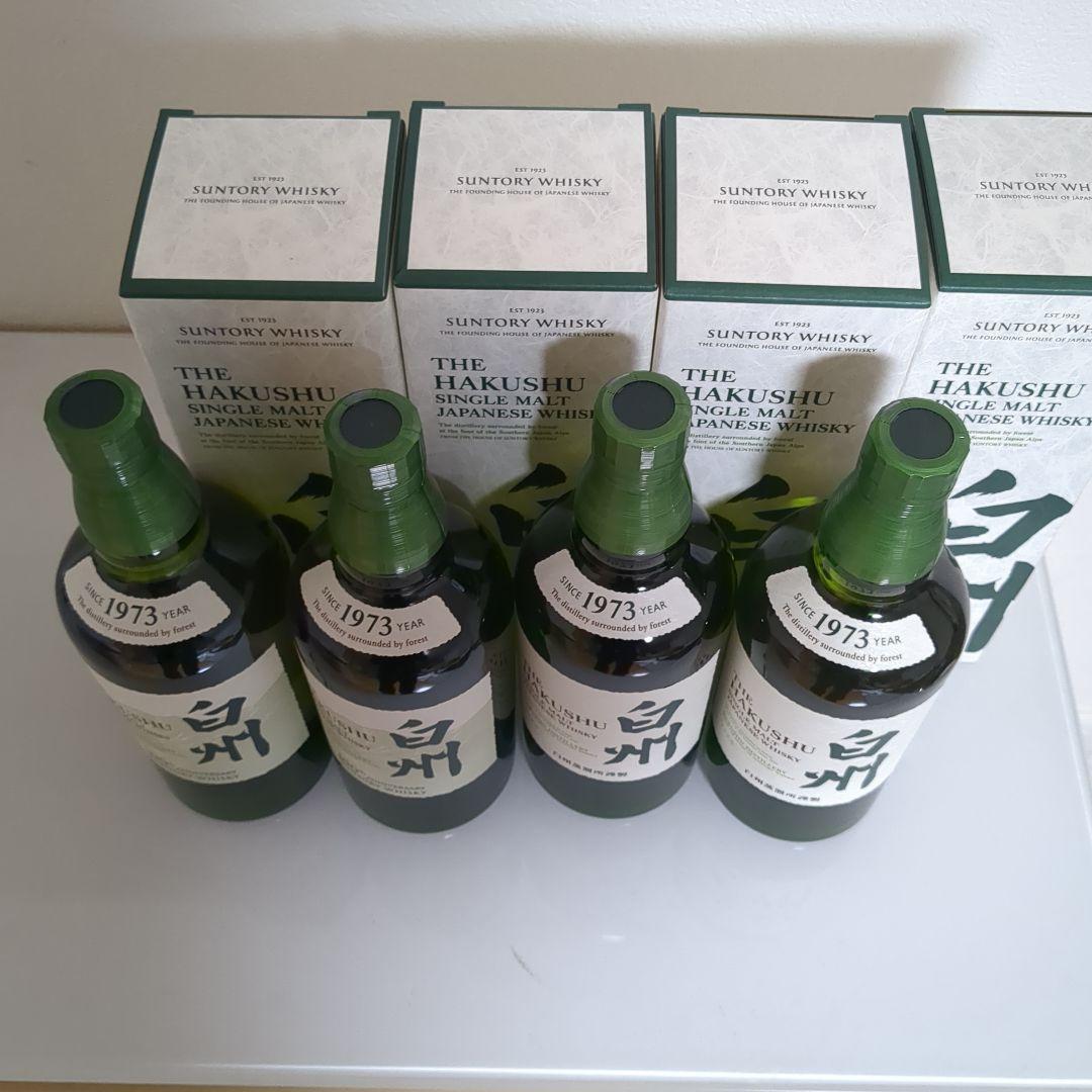 未開栓　SUNTORY　ウイスキー　白州 700ml　４本セット