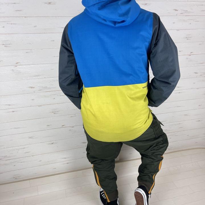 人気定番低価 激かわ VOLCOMボルコム スノボスキーウェア XL ワンポイントイエロー. h5Vs6-m70339489822 国産HOT