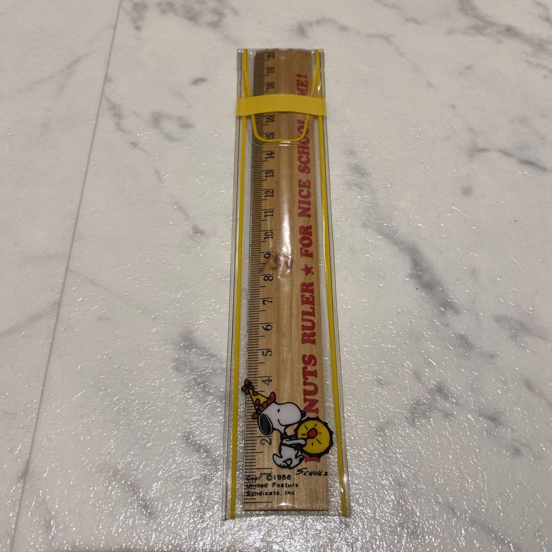 スヌーピー   木製ルーラー定規ものさし