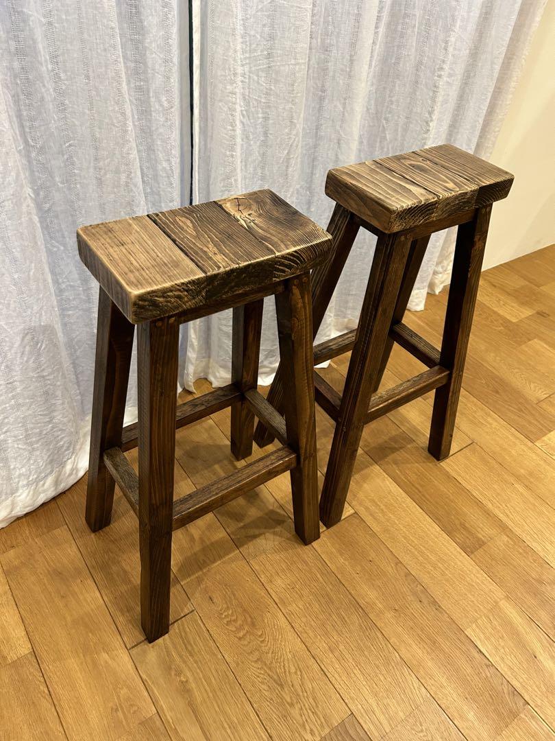 masaky　オーダー品　角いす2脚セット天板140×250 高さ610