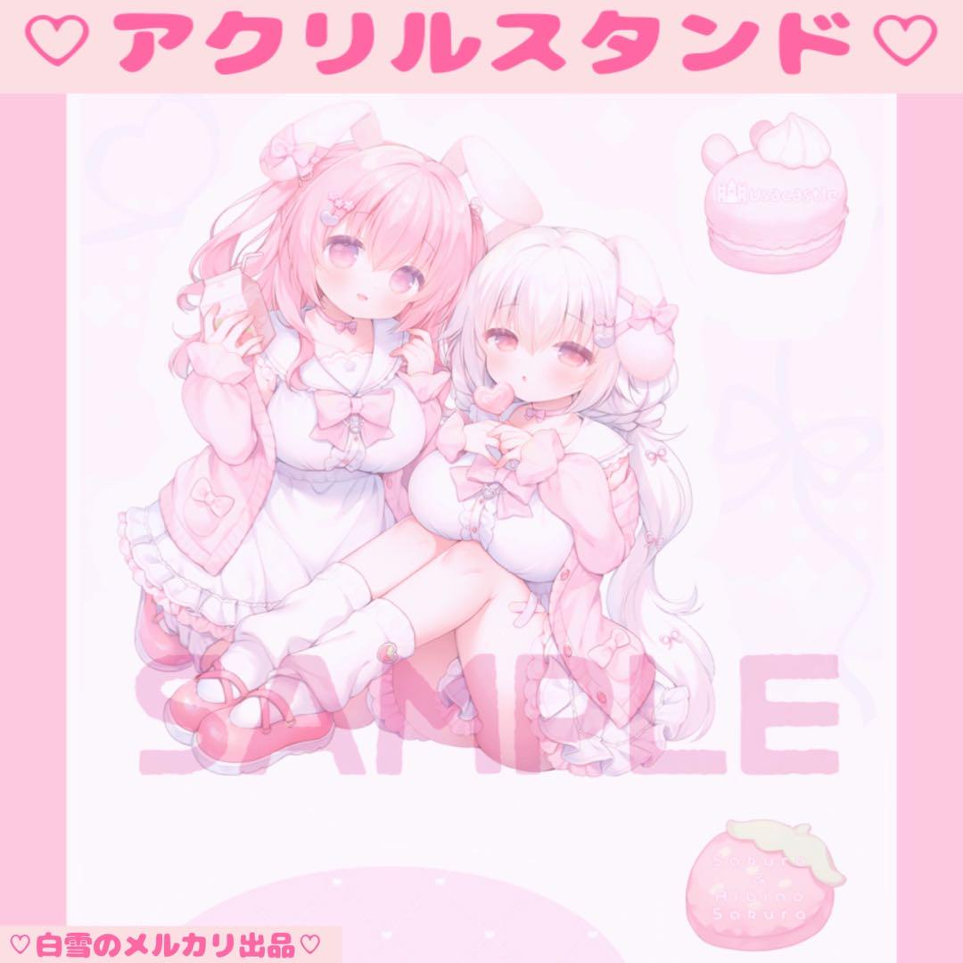 ✧うさ城まにW桜ちゃんアクリルジオラマ✧グッズタペストリー