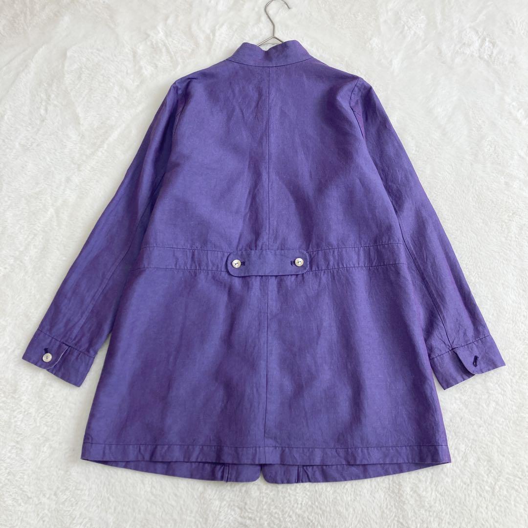 【シエスタ】パラスパレス　コットンリネン　ロングジャケット　パープル