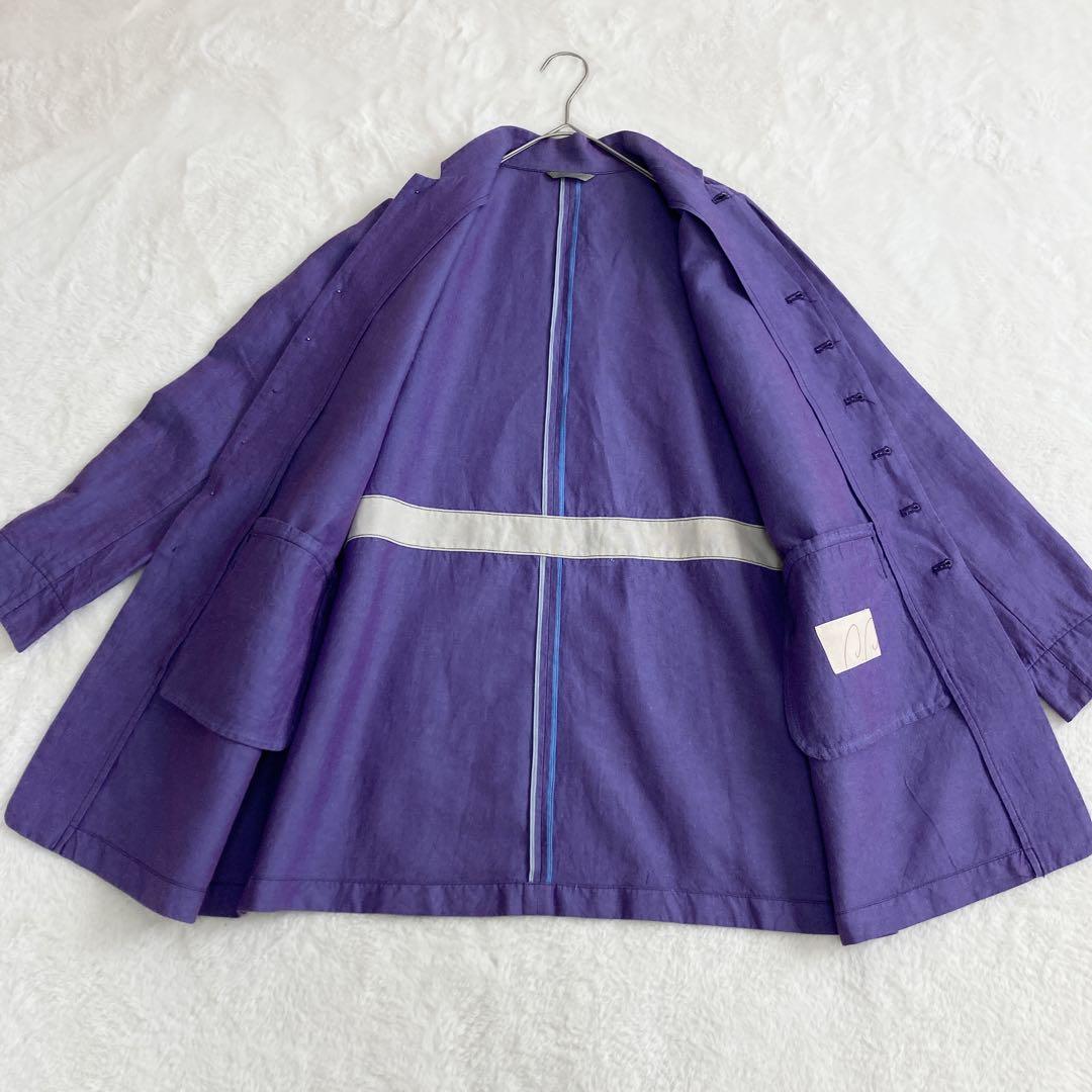 【シエスタ】パラスパレス　コットンリネン　ロングジャケット　パープル