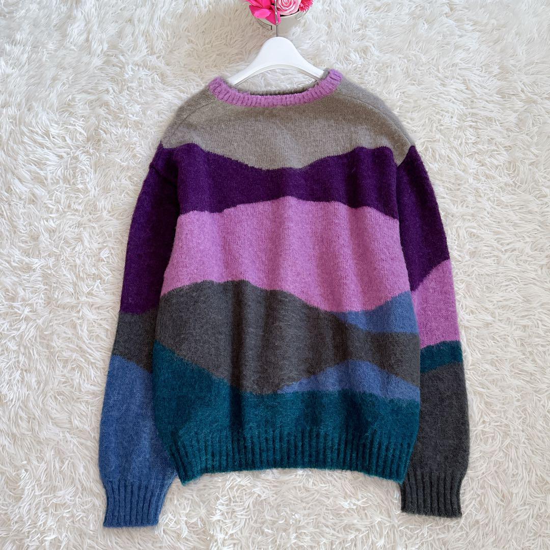 taupe トープ モヘヤインターシャクルーニット 即完売品 人気 近年モデル