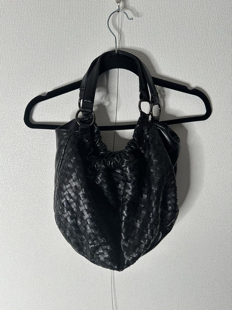 braid leather one shoulder bag