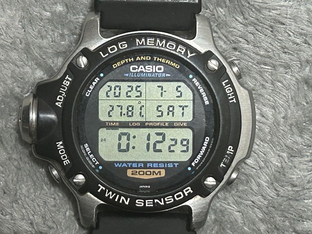 戦*丸様 CASIO TWINSENSOR デジタル腕時計 ブラック