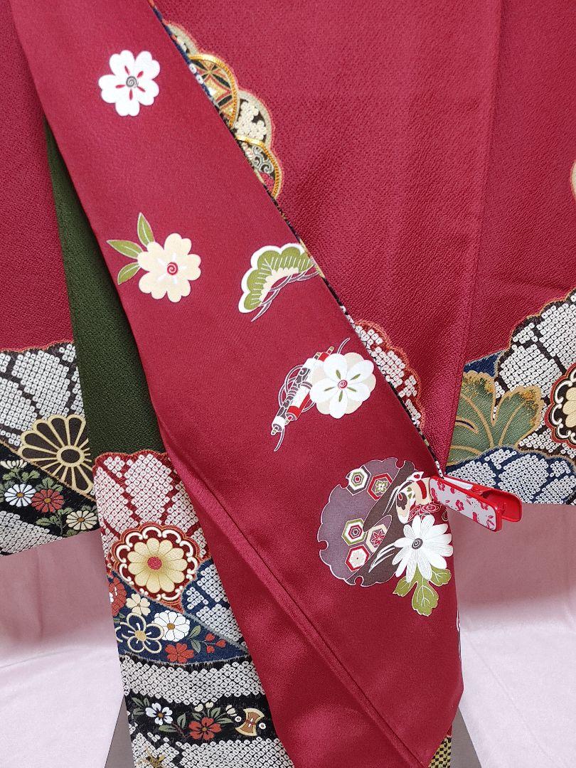 振袖　袋帯　帯揚げ　帯締め 豪華振袖ラメ刺繍 金駒 袋帯重ね衿帯揚げ帯締めセット白紫