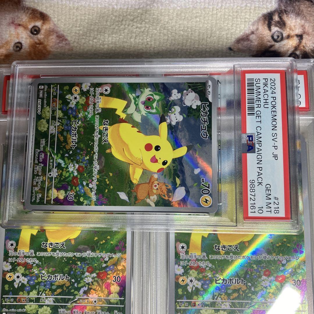 ピカチュウ  夏　プロモ　5枚　PSA10 pokemon pikachu