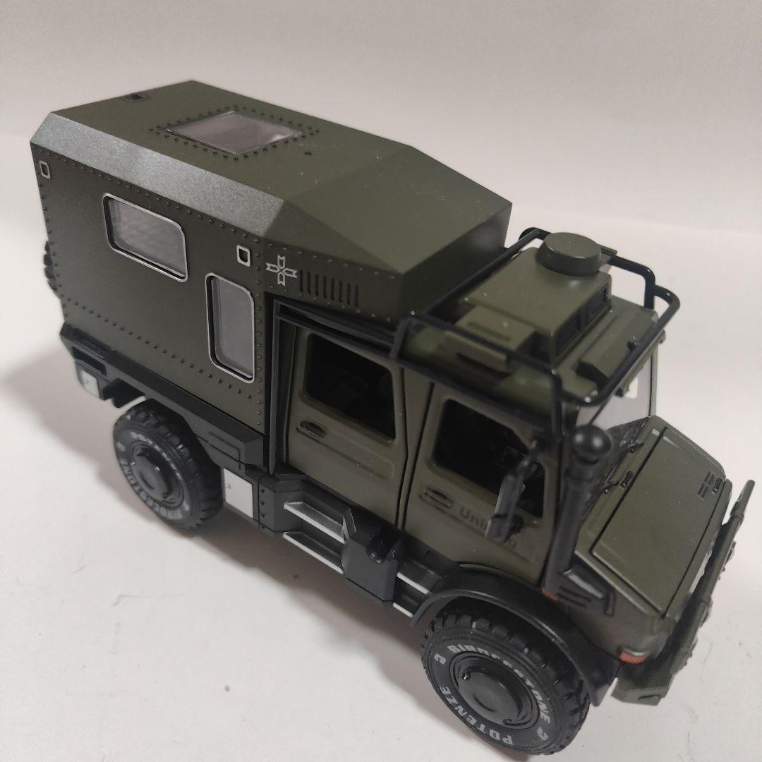 希少 1/28 メルセデスベンツ ウニモグ SUV キャンピングカー プルバック