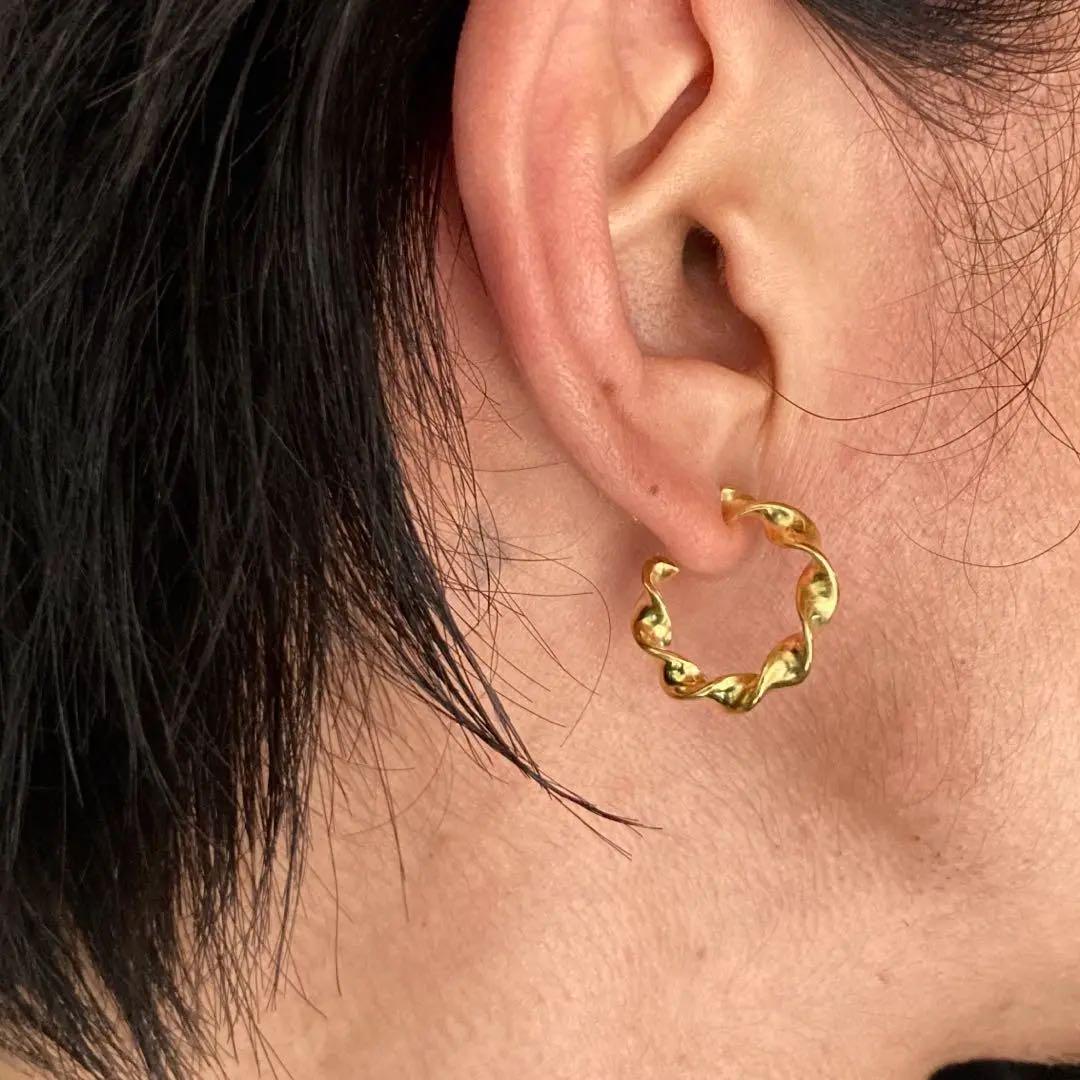 セール！ゴールド　21mm シルバー925 ピアス　フープピアス　常田大希着用