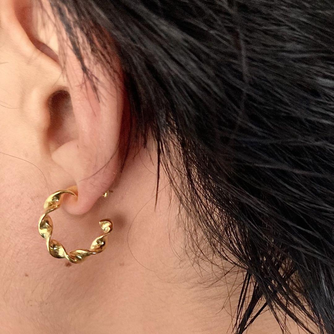 セール！ゴールド　21mm シルバー925 ピアス　フープピアス　常田大希着用