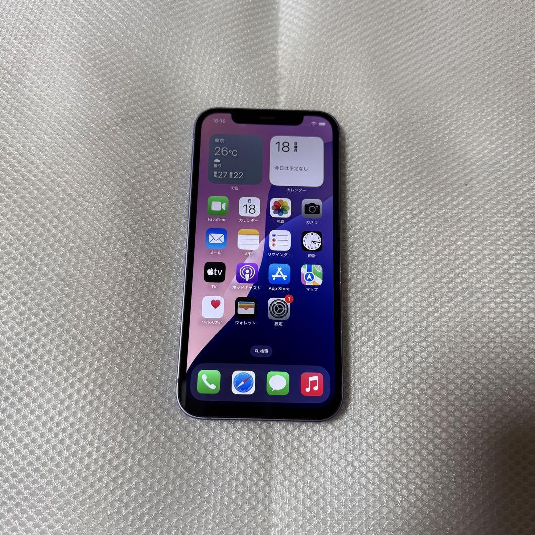 美品 SIMフリー iPhone12 64GB バッテリー容量100%