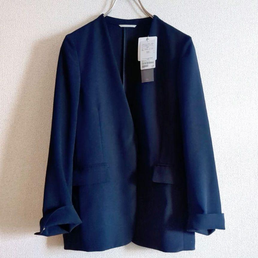 【新品♥】グリーンレーベルリラクシング◆クリスプツイル ノーラペル ジャケット