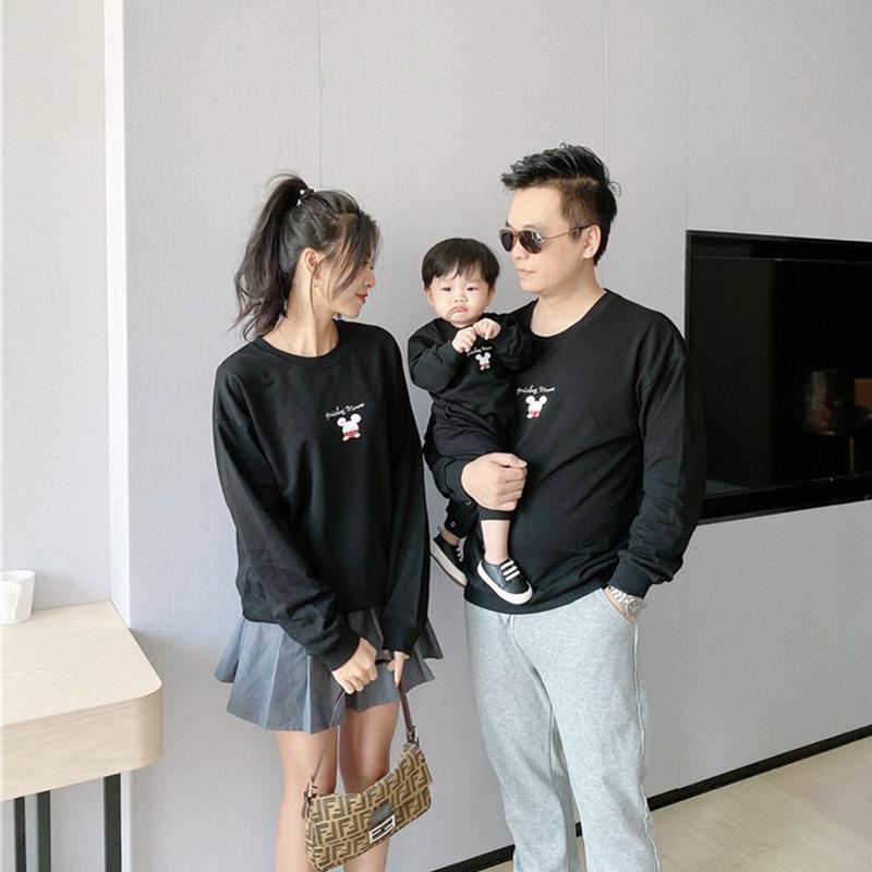 100cm ブラック ミッキー長袖トレーナー ディズニーtシャツ 子供親子コーデ On33n0gucl Clubgetfit Ch