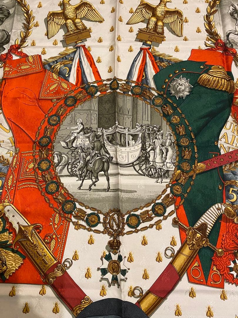 最終お値下げ!HERMES カレ 100%シルクスカーフ ナポレオン | mail