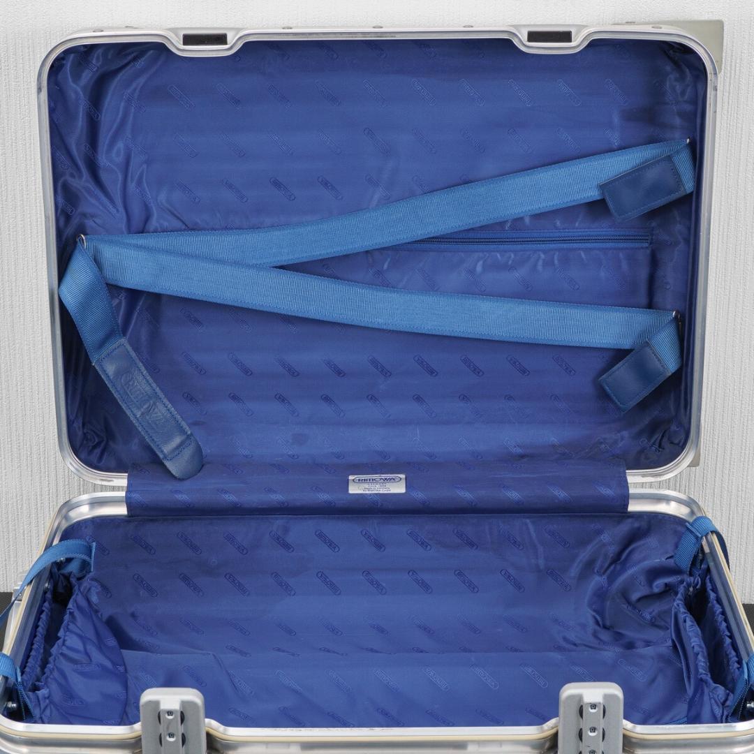 リモワ トパーズ 32L 機内持ち込み 2輪 アルミ 青ロゴ キャビントローリー