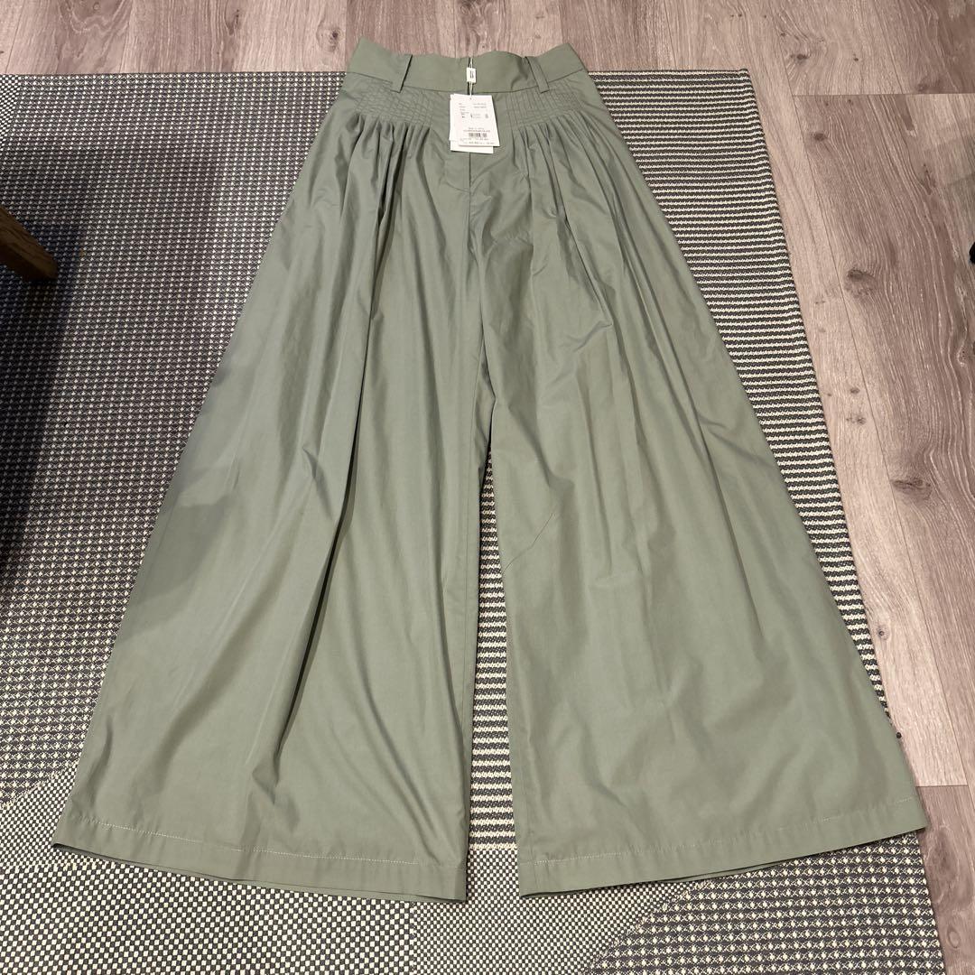 CLANE TUCK DESIGN WIDE PANTS