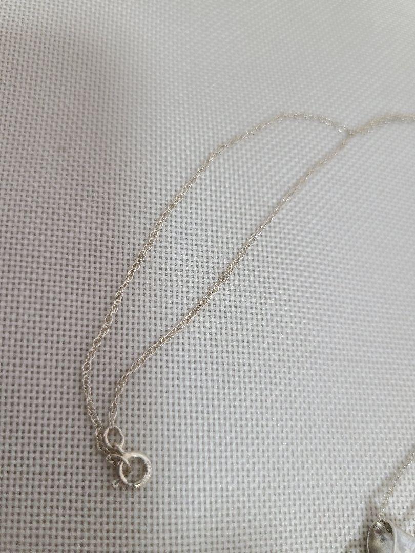 インディアンジュエリー　ホワイトターコイズネックレス LJ 刻印sterling