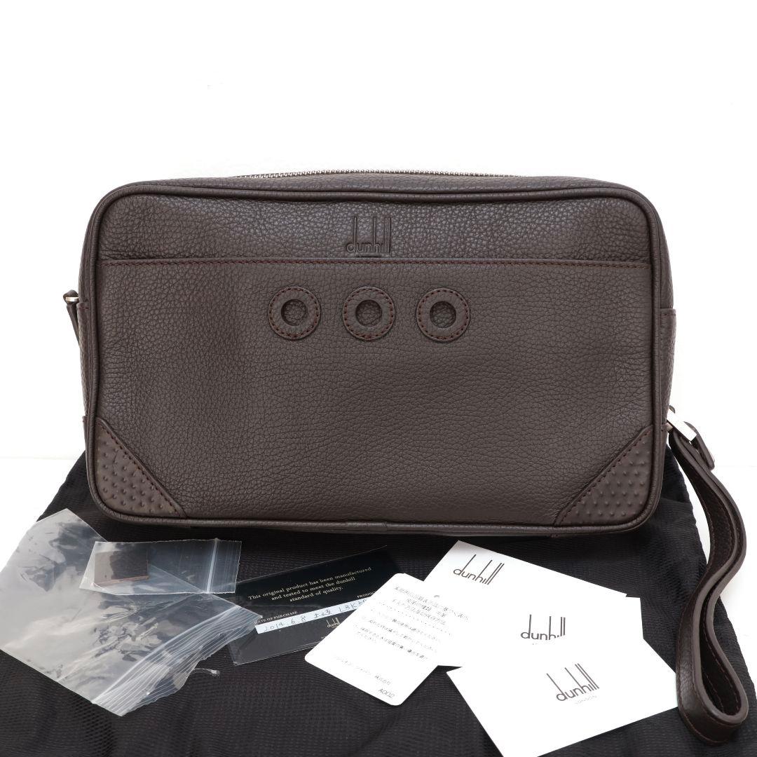 未使用 ダンヒル dunhill ダークブラウン セカンドバッグ クラッチバッグ 未使用 ダンヒル dunhill ダークブラウン セカンドバッグ クラッチバッグ