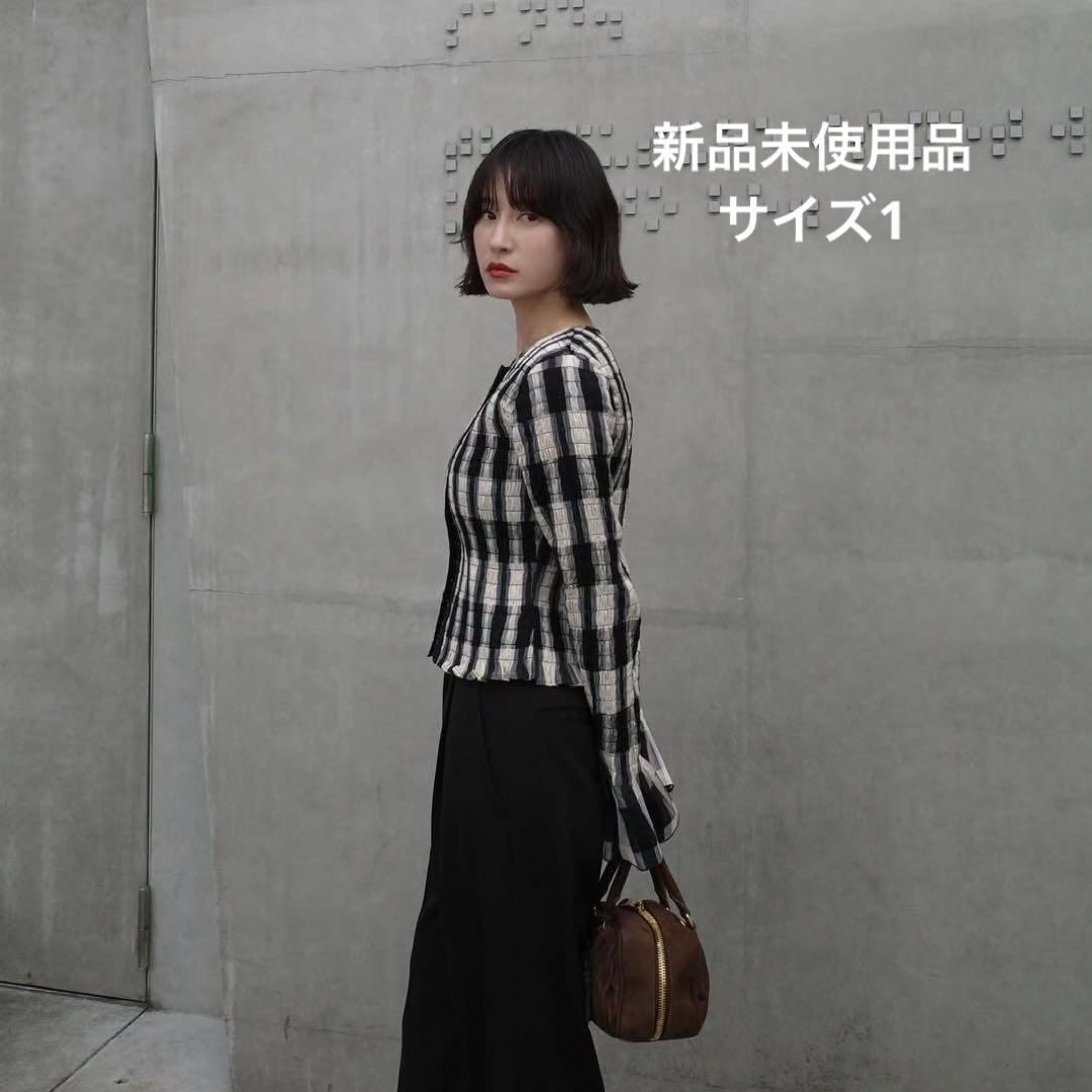 CLANE SHIRRING DESIGN BLOUSE MIX size1M CLANE