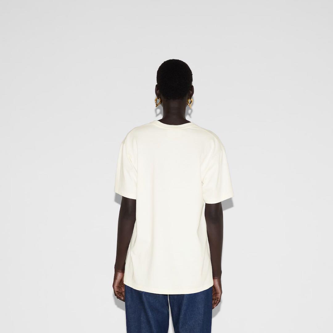GUCCI リップスティック　プリント　コットン Tシャツ