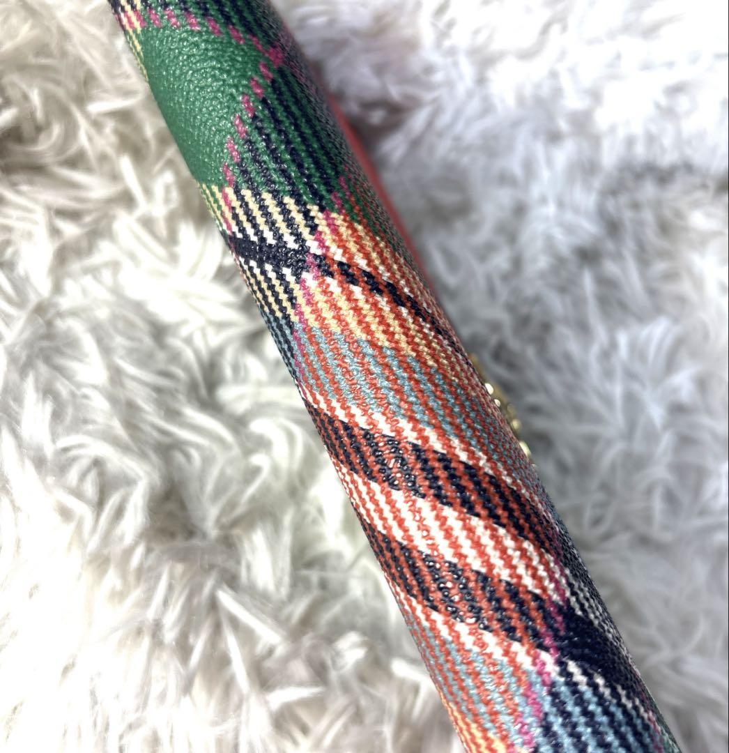 【美品‼︎】ヴィヴィアンウエストウッド チェック ラウンドファスナー 長財布