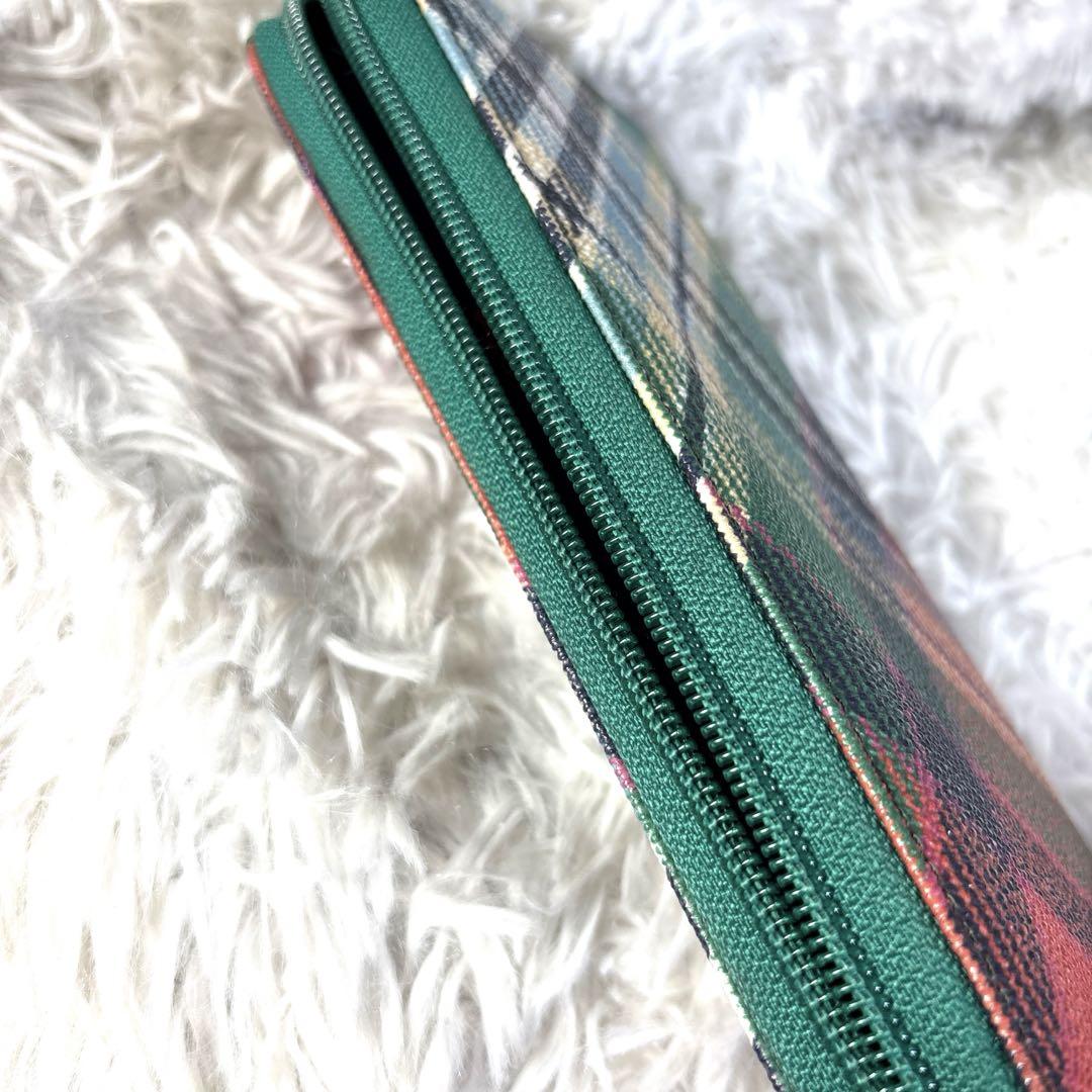 【美品‼︎】ヴィヴィアンウエストウッド チェック ラウンドファスナー 長財布