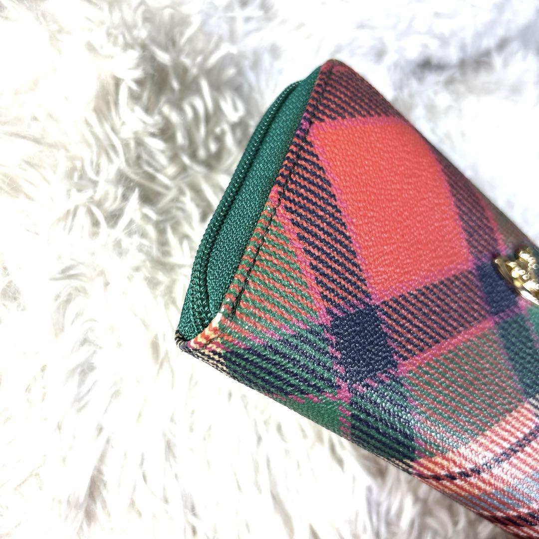 【美品‼︎】ヴィヴィアンウエストウッド チェック ラウンドファスナー 長財布