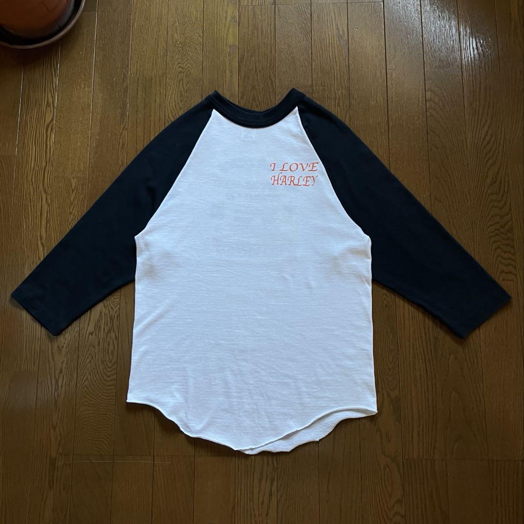 80s 90s USA製 SOFFE 七分袖 ハーレーダビッドソン