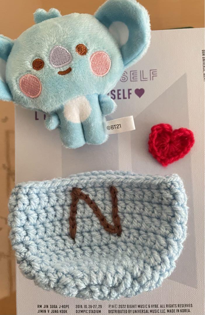 BT21 かぎ編み ぬいぐるみ 収納 BTS RM ナムジュン イニシャルN