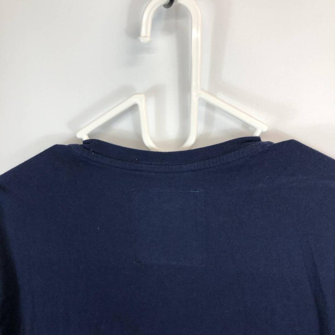 ヤコブコーエン 半袖Tシャツ 立体ロゴ ネイビー イタリア製 コットン Mサイズ
