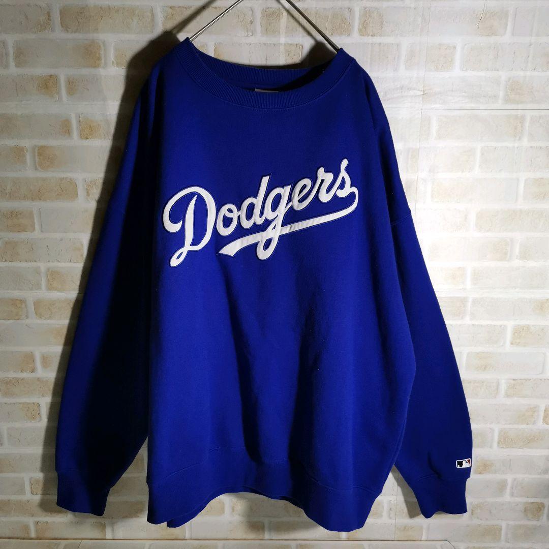 MLB ドジャース　スウェット　青　トレーナー　刺繍　ロゴ　 大谷