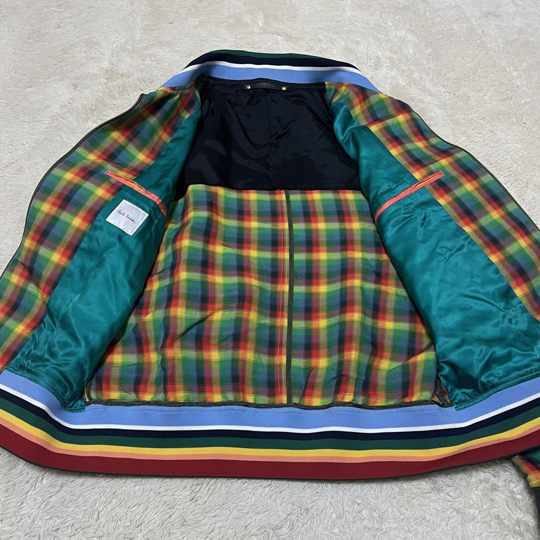 ●美品●Paul Smith・ポールスミス●リネン●ジャケット●マルチストライプ