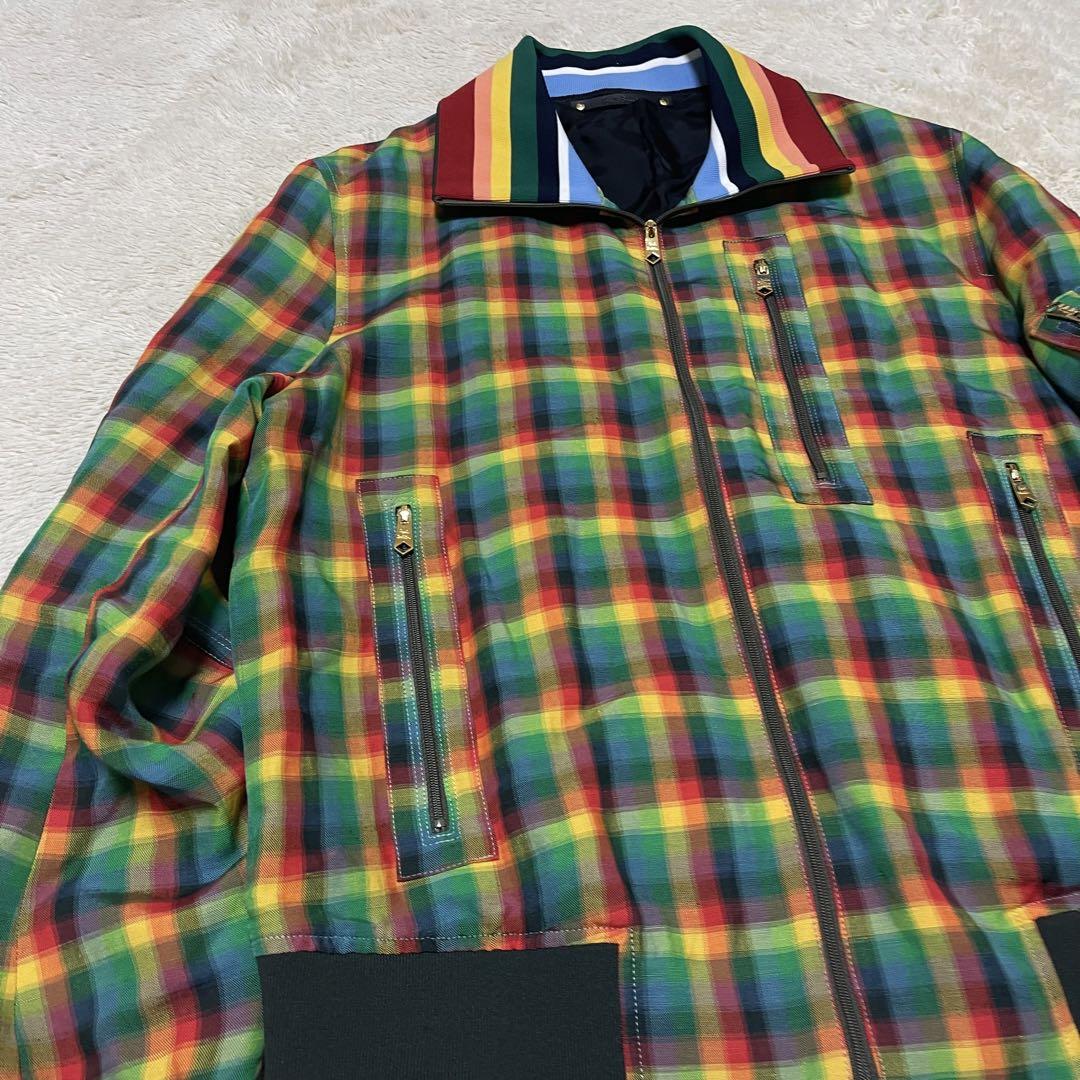 ●美品●Paul Smith・ポールスミス●リネン●ジャケット●マルチストライプ
