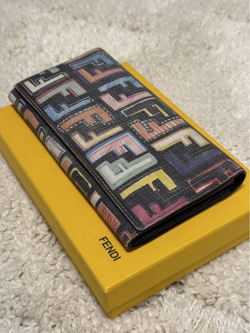 FENDI FFロゴプリント 長財布 マルチカラー