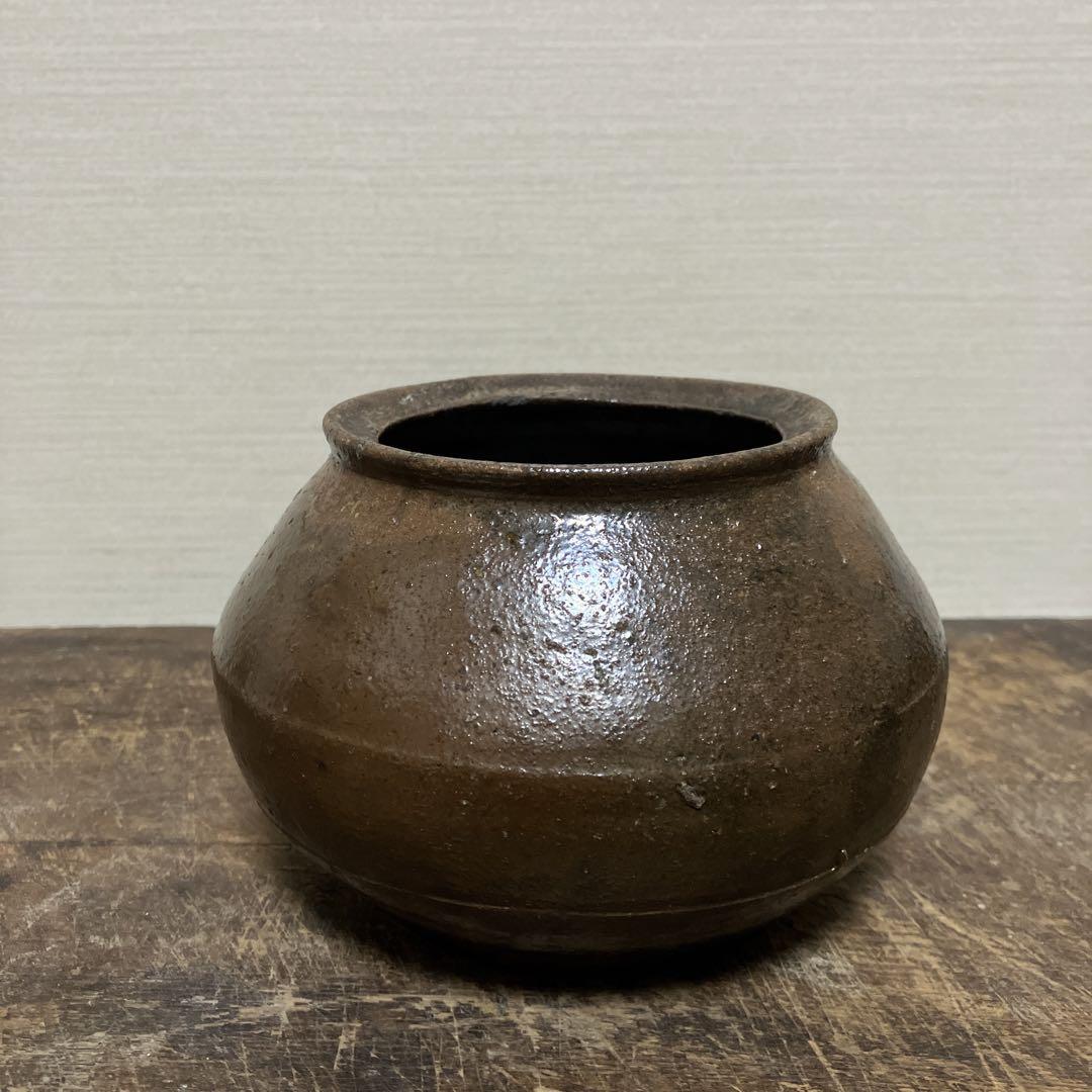 李朝　壺　オンギ  韓国アンティーク　その23検：骨董品.アンティーク.花器
