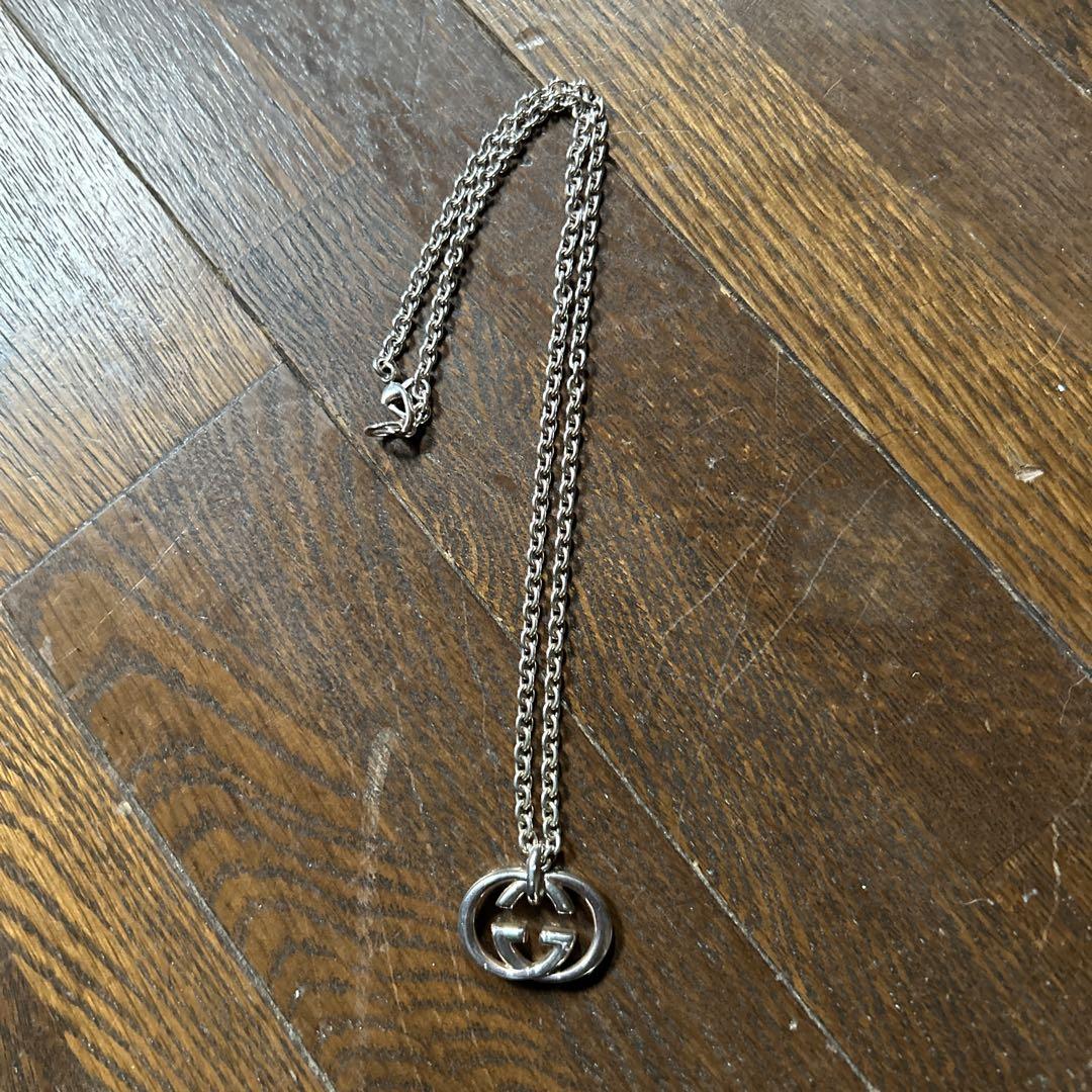 Gucci シルバー ロゴペンダント ネックレス ジャンク