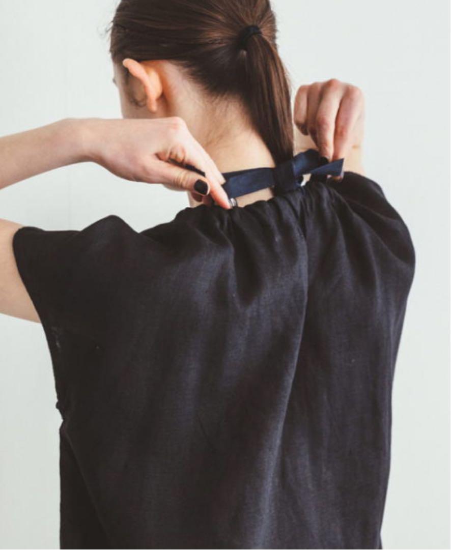 Fog Linen Work フォグリネンワーク バッグリボンワンピース