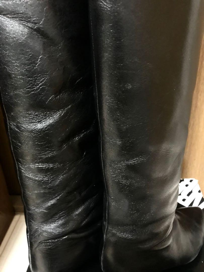 本革　リアルレザー　超ロングブーツ　23.5cm