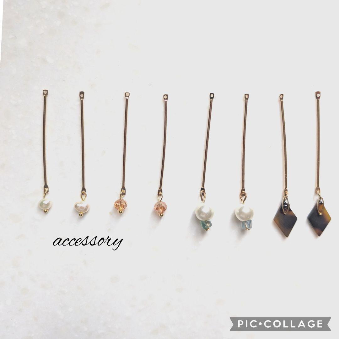 new【015】ロングゴールドダイヤ形べっ甲ピアスイヤリング